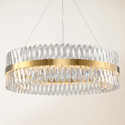 Vetro Prism Crystal Round Chandelier 102cm D