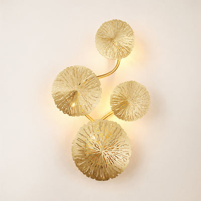 Sylira Metal Lotus Leaf Wall Sconce