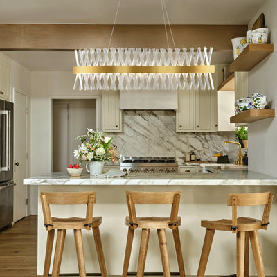 Vetro Prism Crystal Rectangular Chandelier 102cm L