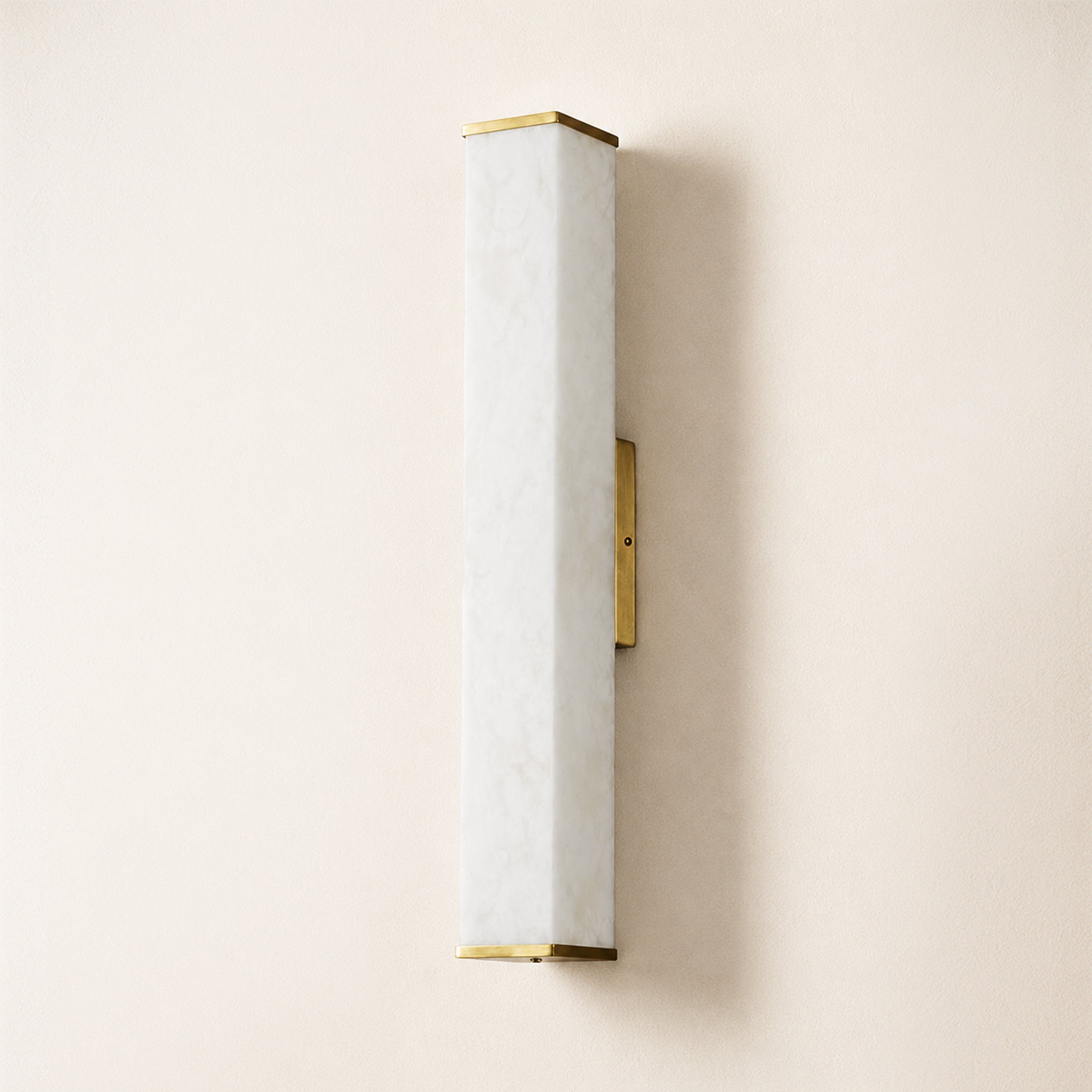 Valoria Alabaster Rectangular Wall Sconce