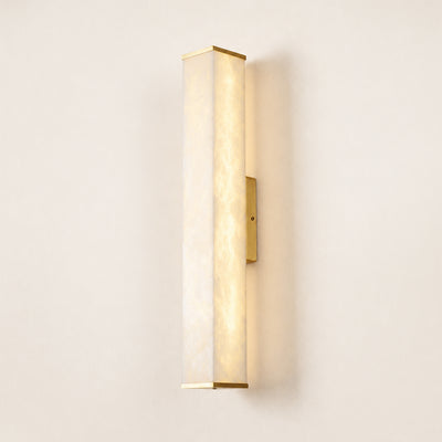 Valoria Alabaster Rectangular Wall Sconce
