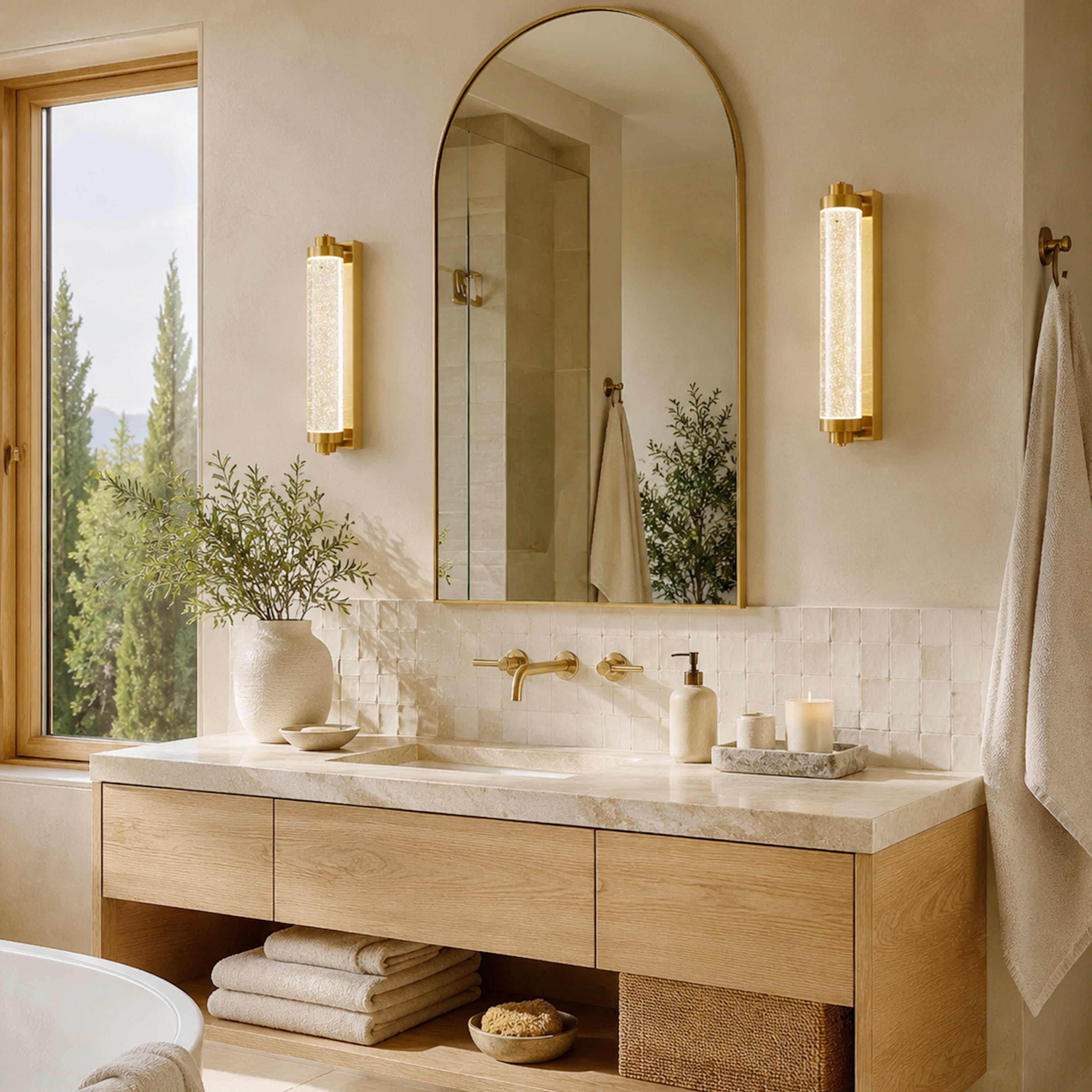 Lumira Crystal Bubble Wall Sconce