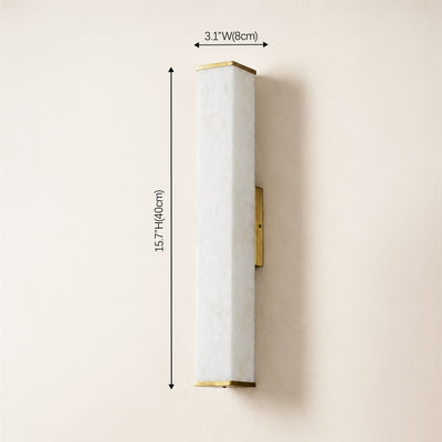 Valoria Alabaster Rectangular Wall Sconce