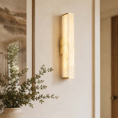 Valoria Alabaster Rectangular Wall Sconce