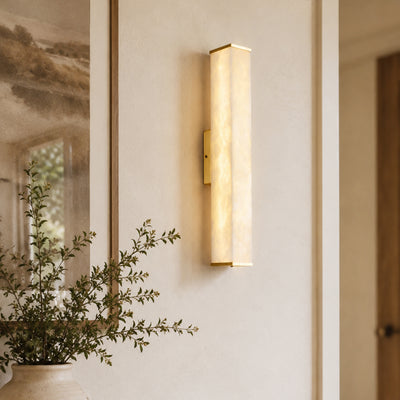 Valoria Alabaster Rectangular Wall Sconce