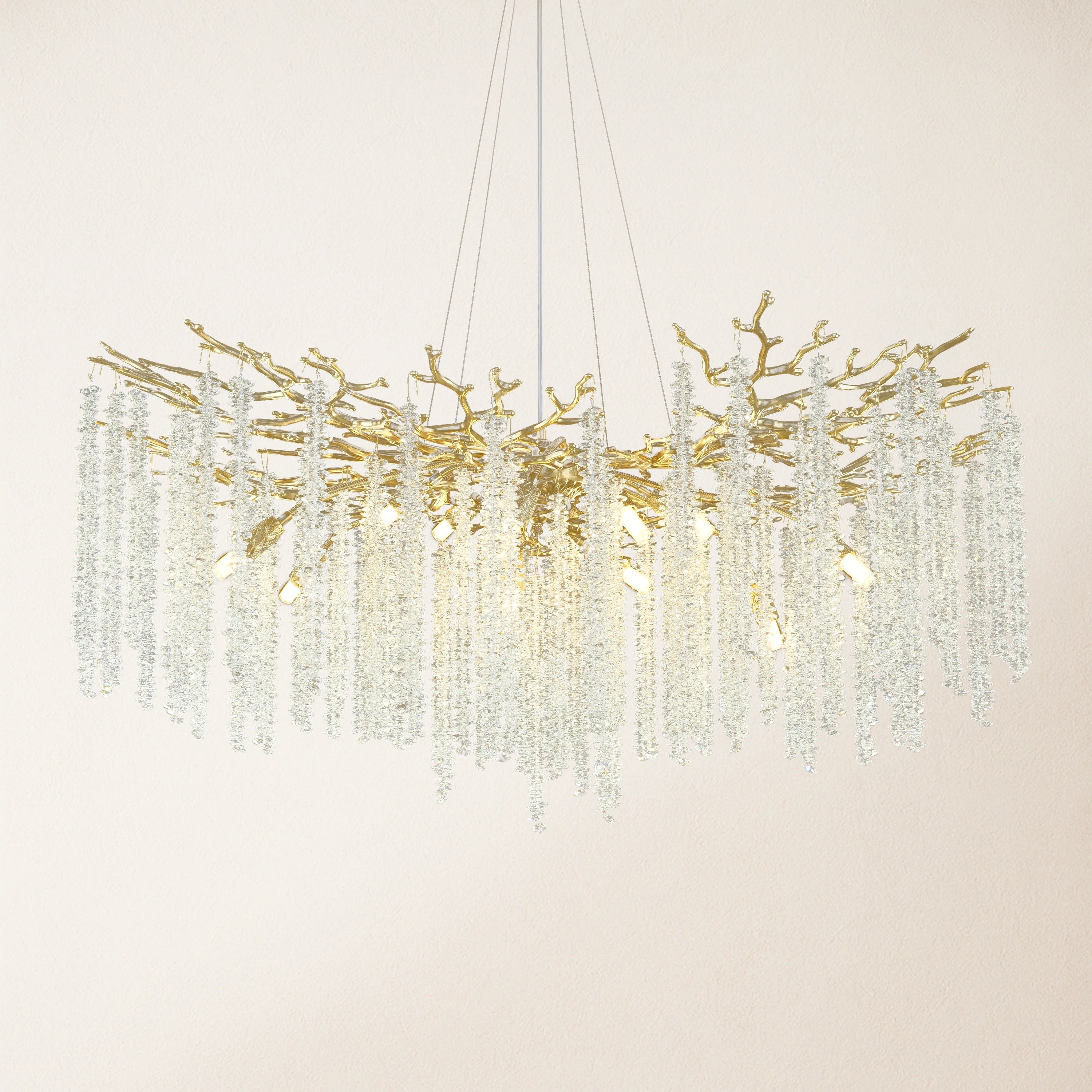 Snow Tree Branch Crystal Chandelier 102cm D