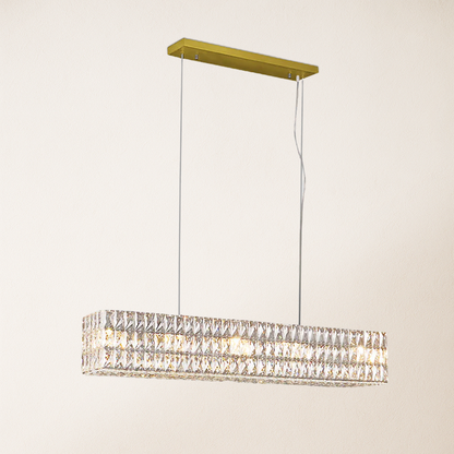 Mia Rectangular Crystal Chandelier 101 cm W