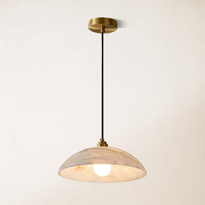 Dadaly Alabaster Modern Small Art Pendant 16"D