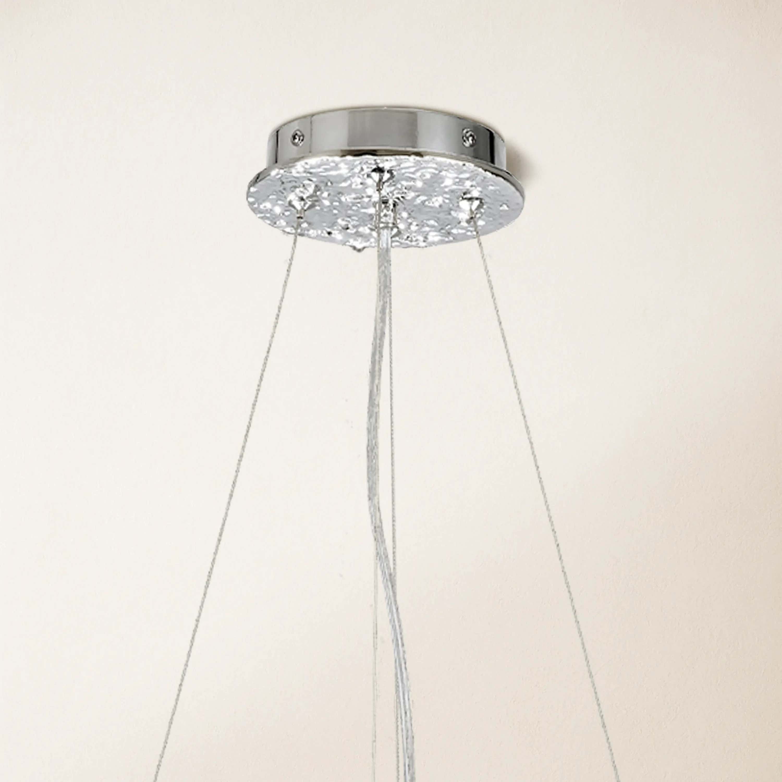 Lustre Branches Crystal Round Chandelier for All Rooms 102cm