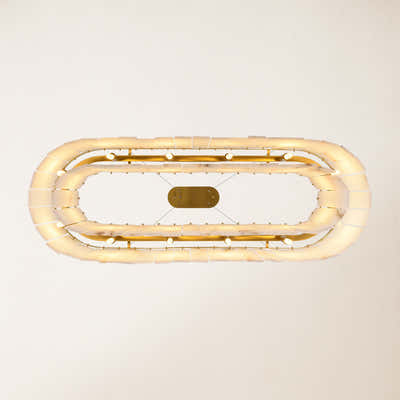 Sawyer Alabaster Oval Chandelier 40"
