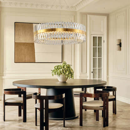 Vetro Prism Crystal Round Chandelier 102cm D