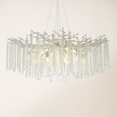 Snow Tree Branch Crystal Chandelier 40"D