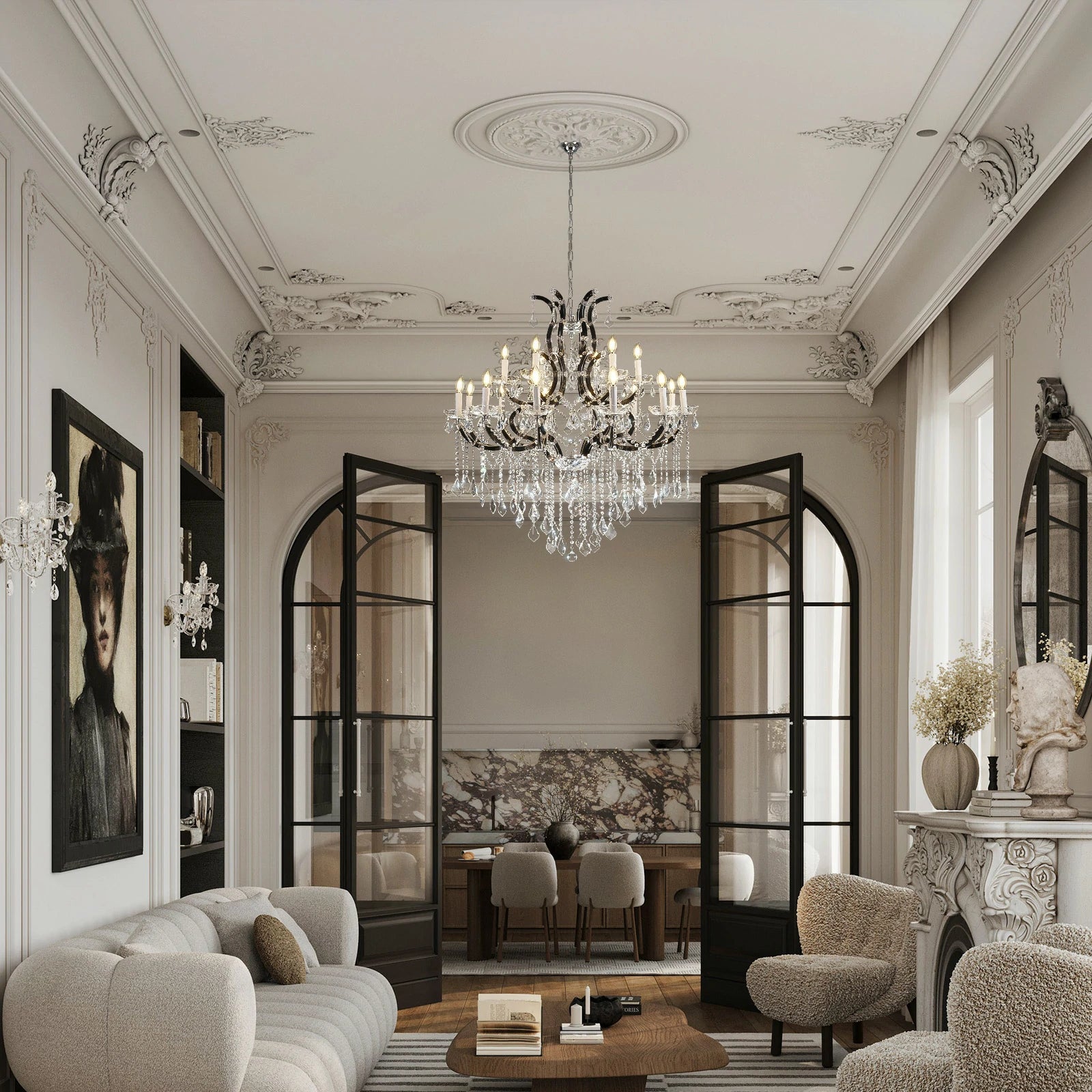 Roco Crystal Classical Round Chandelier 101.6cm D