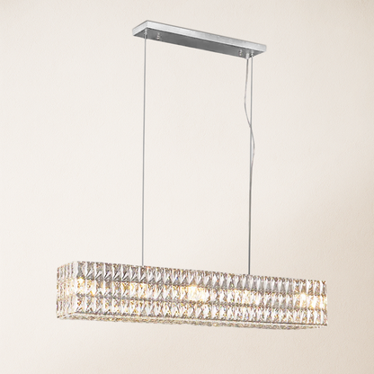Mia Rectangular Crystal Chandelier 101 cm W