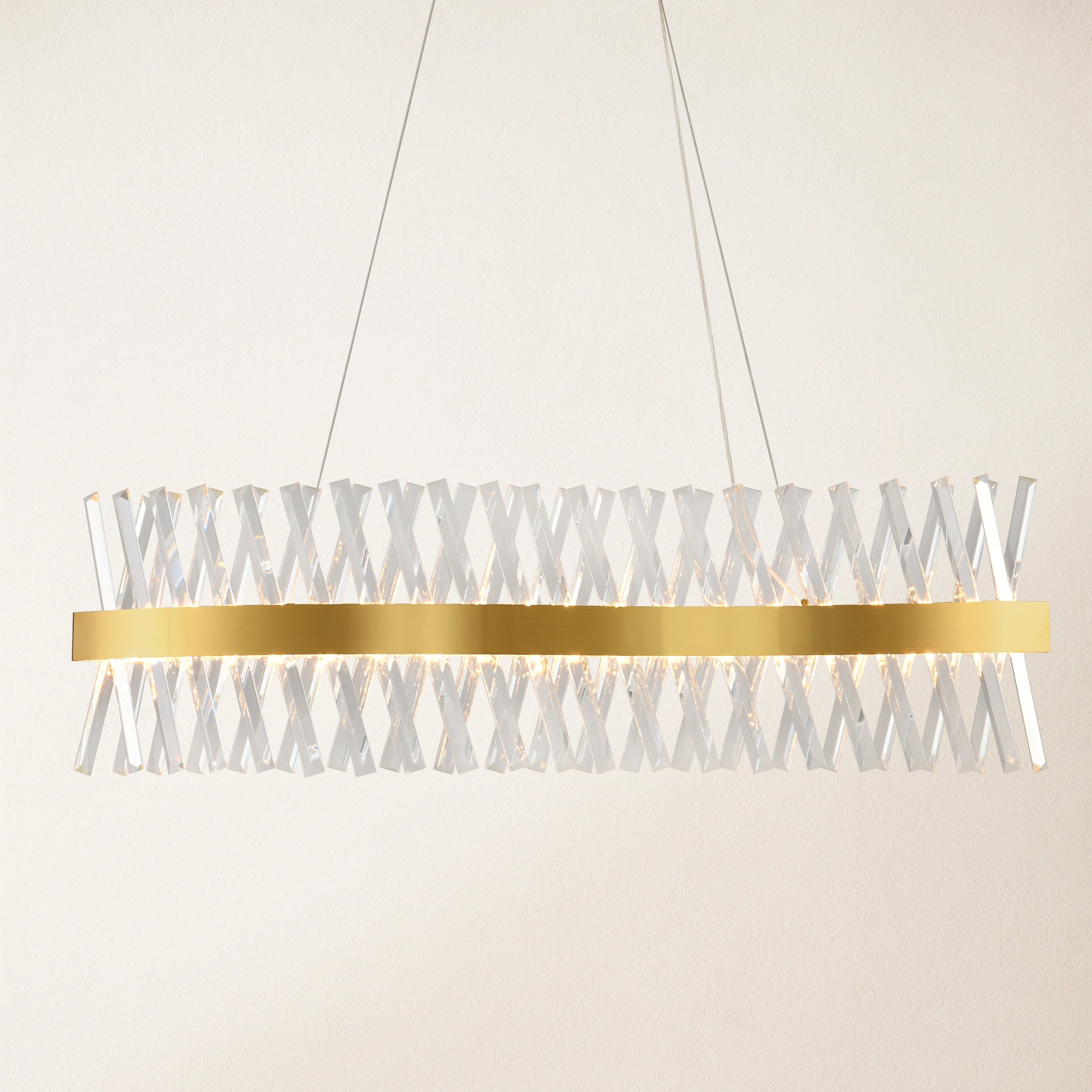 Vetro Prism Crystal Rectangular Chandelier 102cm L
