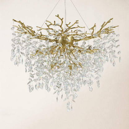 Frostleaf Crystal Grand Cascade Branches Chandelier 102cm D