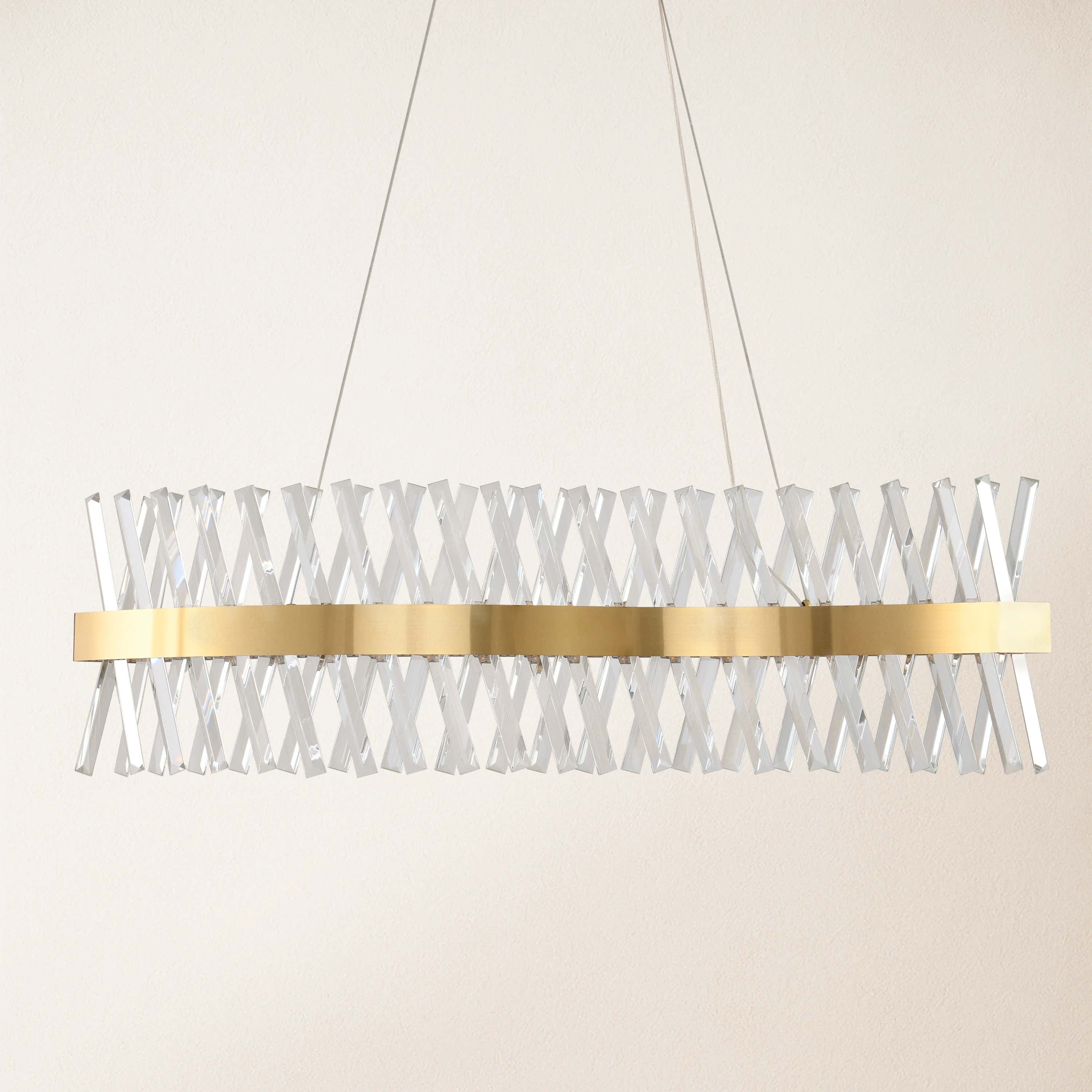 Vetro Prism Crystal Rectangular Chandelier 102cm L