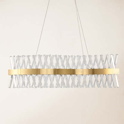 Vetro Prism Crystal Rectangular Chandelier 102cm L