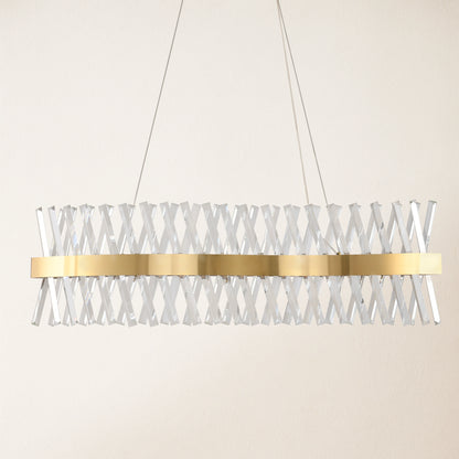 Vetro Prism Crystal Rectangular Chandelier 102cm L