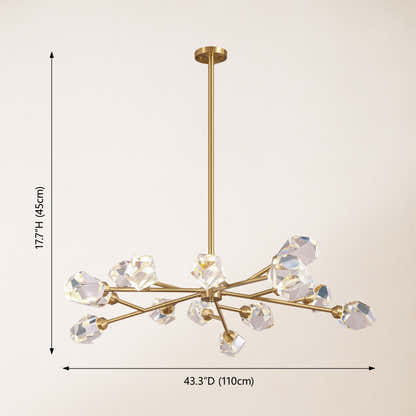 Aurelium Nova Crystal Linear Chandelier