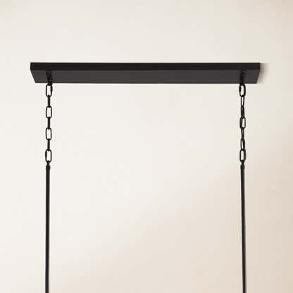 Ethereal Radiance Crystal Clear/Amber Rectangular Chandelier 109cm L