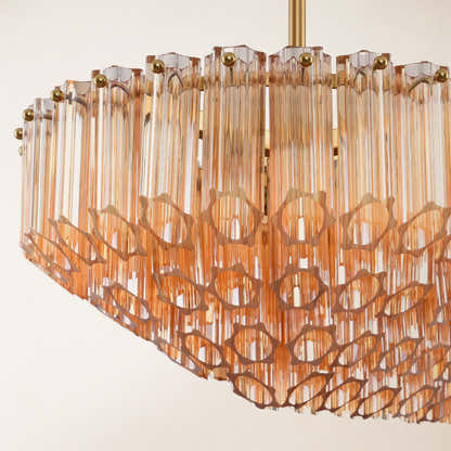 Ethereal Radiance Crystal Clear/Amber Rectangular Chandelier 109cm L