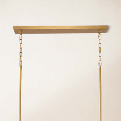 Ethereal Radiance Crystal Clear/Amber Rectangular Chandelier 109cm L