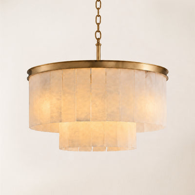 Montrava Alabaster Tiered  Round Chandelier