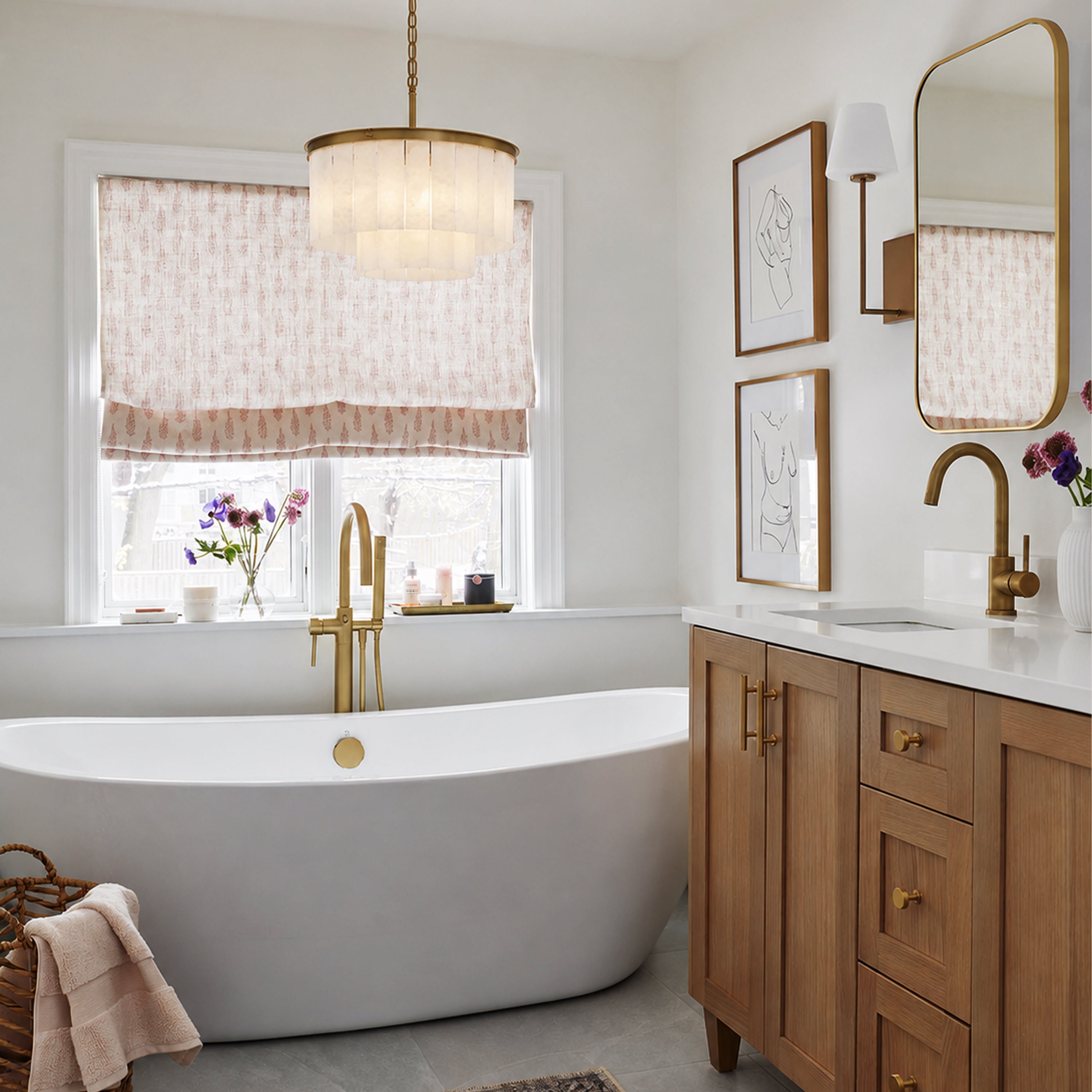 Montrava Alabaster Tiered  Round Chandelier