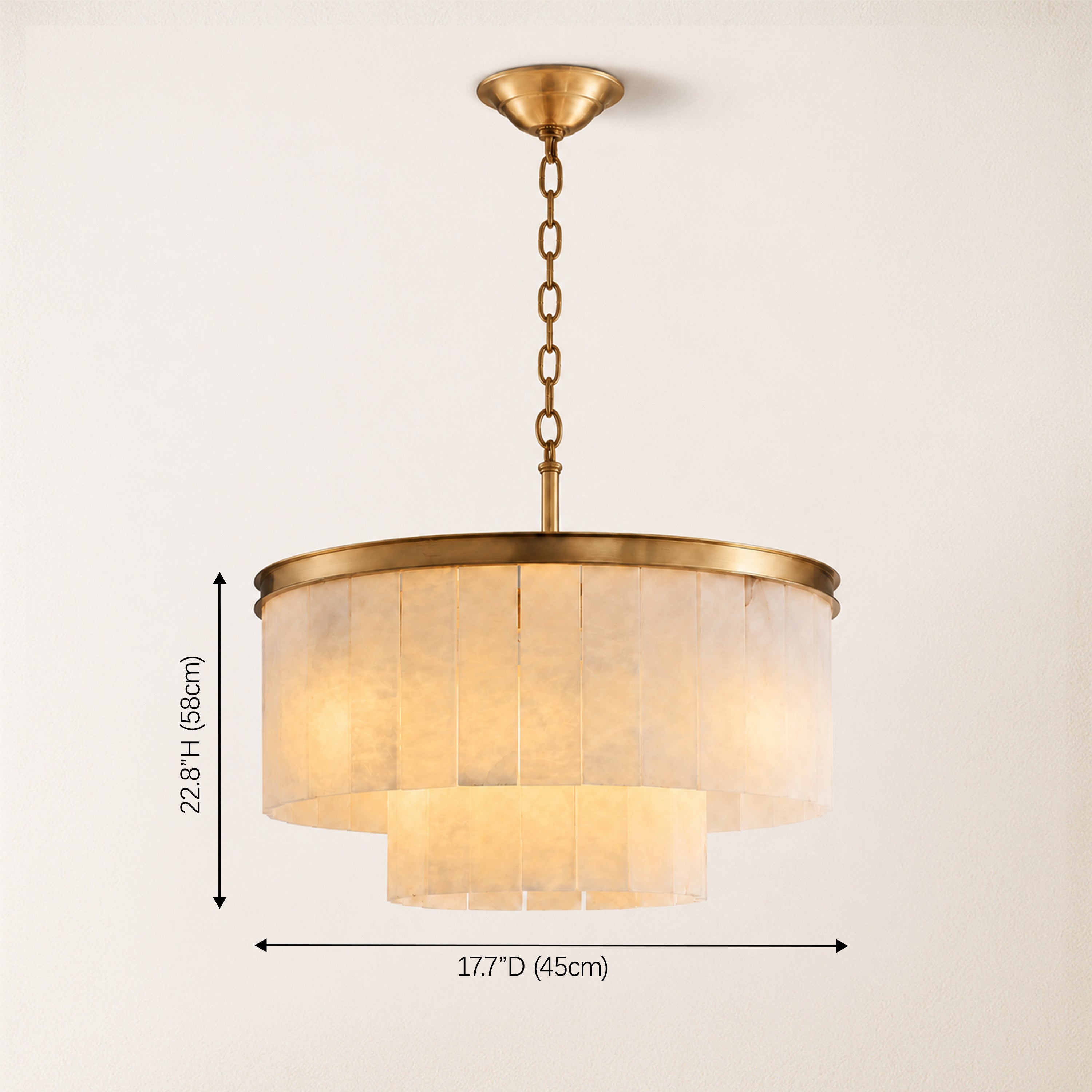 Montrava Alabaster Tiered  Round Chandelier