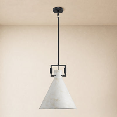 Lioren Resin Cone Pendant Light 18"D