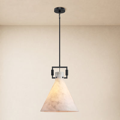 Lioren Resin Cone Pendant Light 18"D