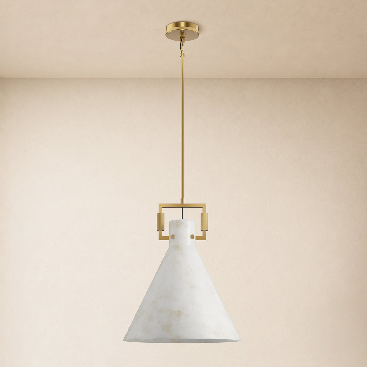 Lioren Resin Cone Pendant Light 18"D
