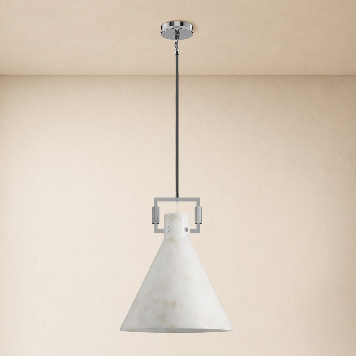 Lioren Resin Cone Pendant Light 18"D