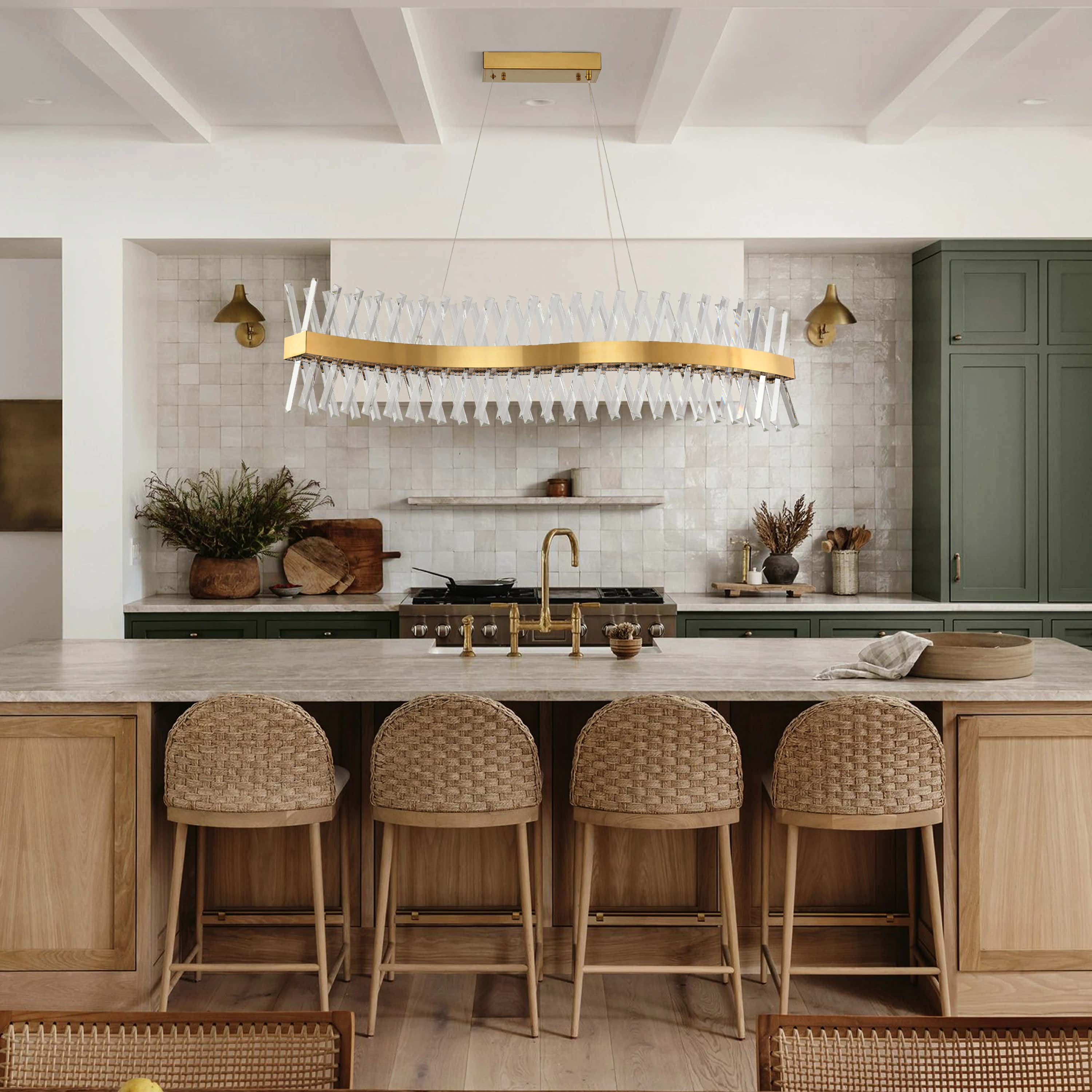 Vetro Prism Crystal Rectangular Chandelier 120cm L