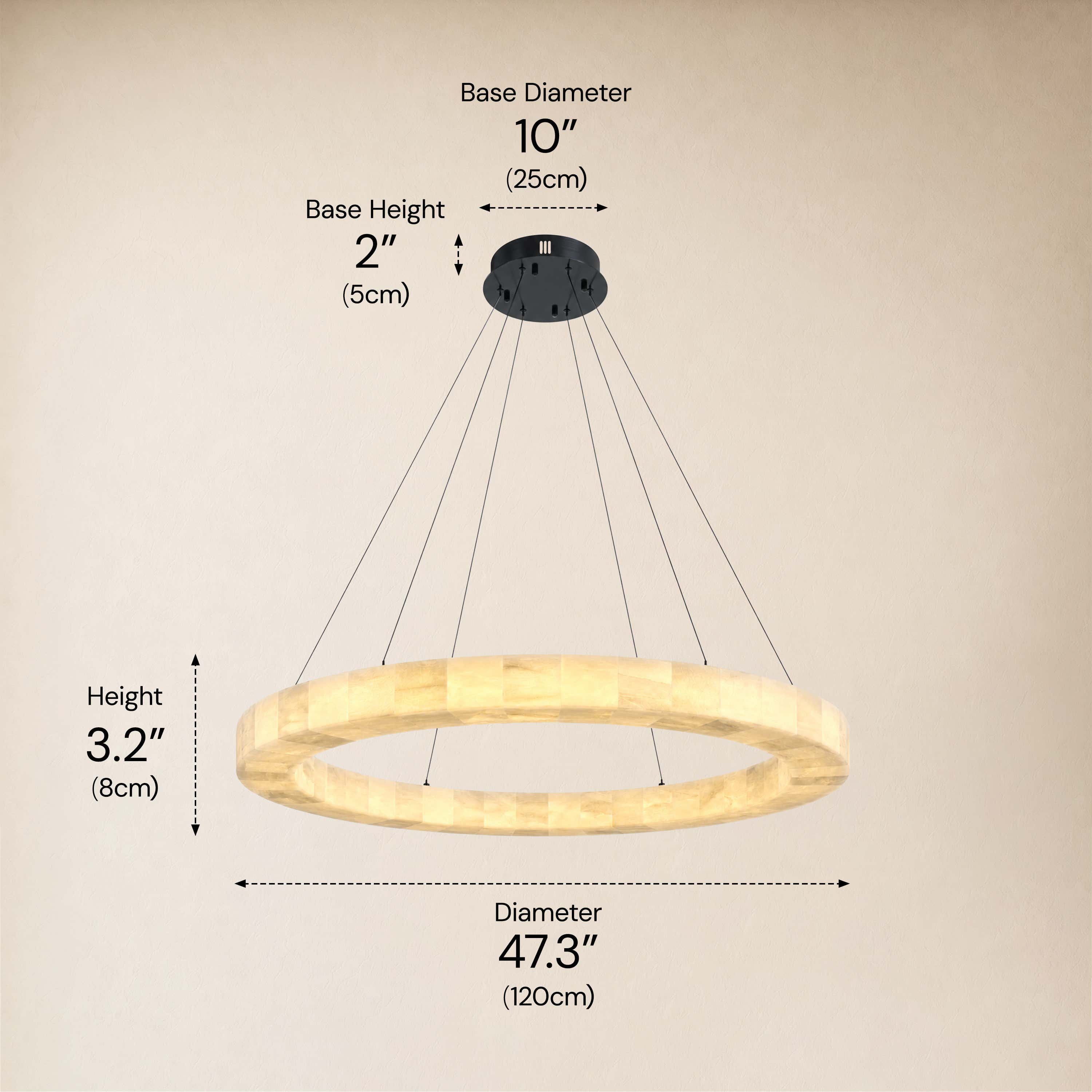 Soluna Alabaster Custom Round Chandelier