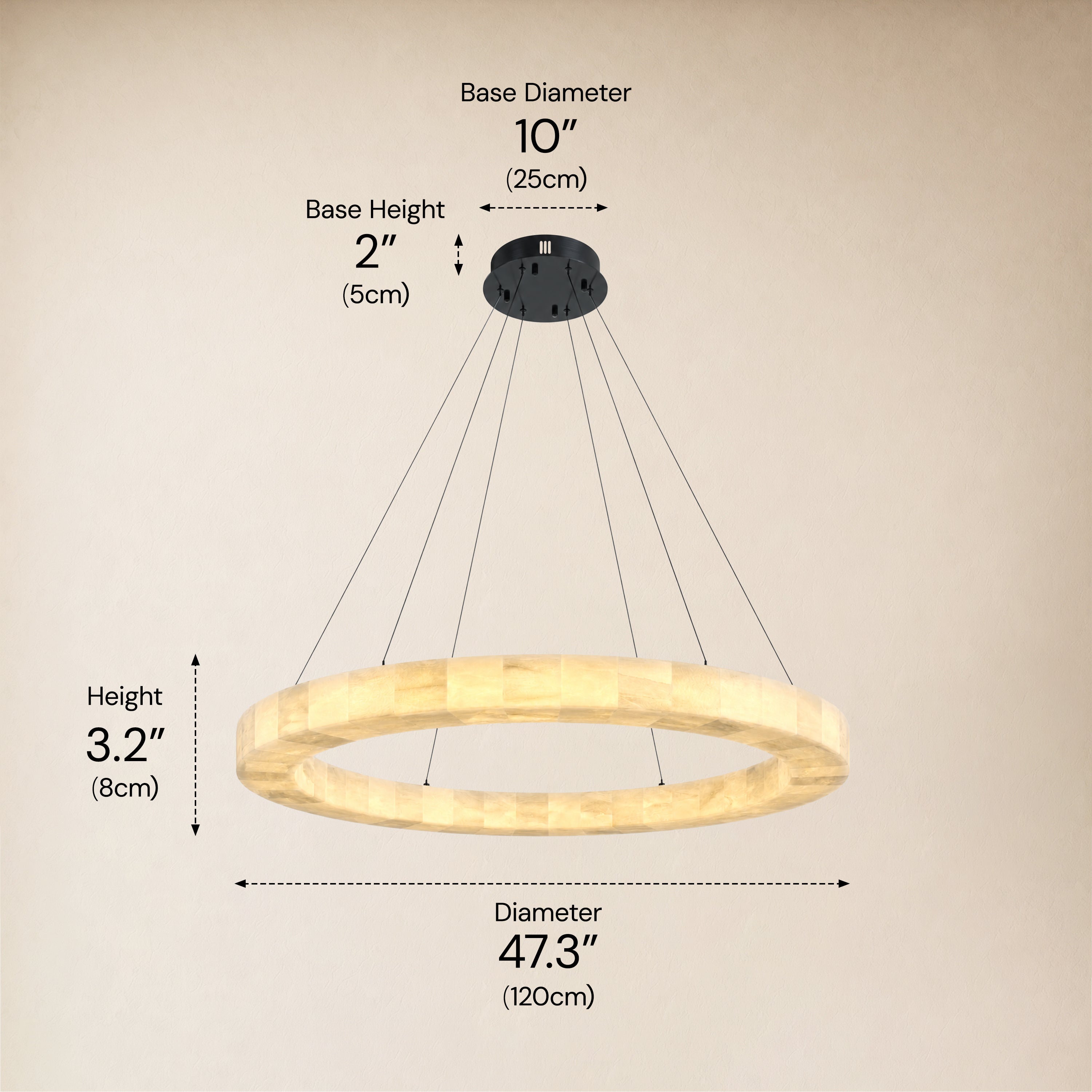 Soluna Alabaster Custom Round Chandelier