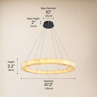 Soluna Alabaster Custom Round Chandelier