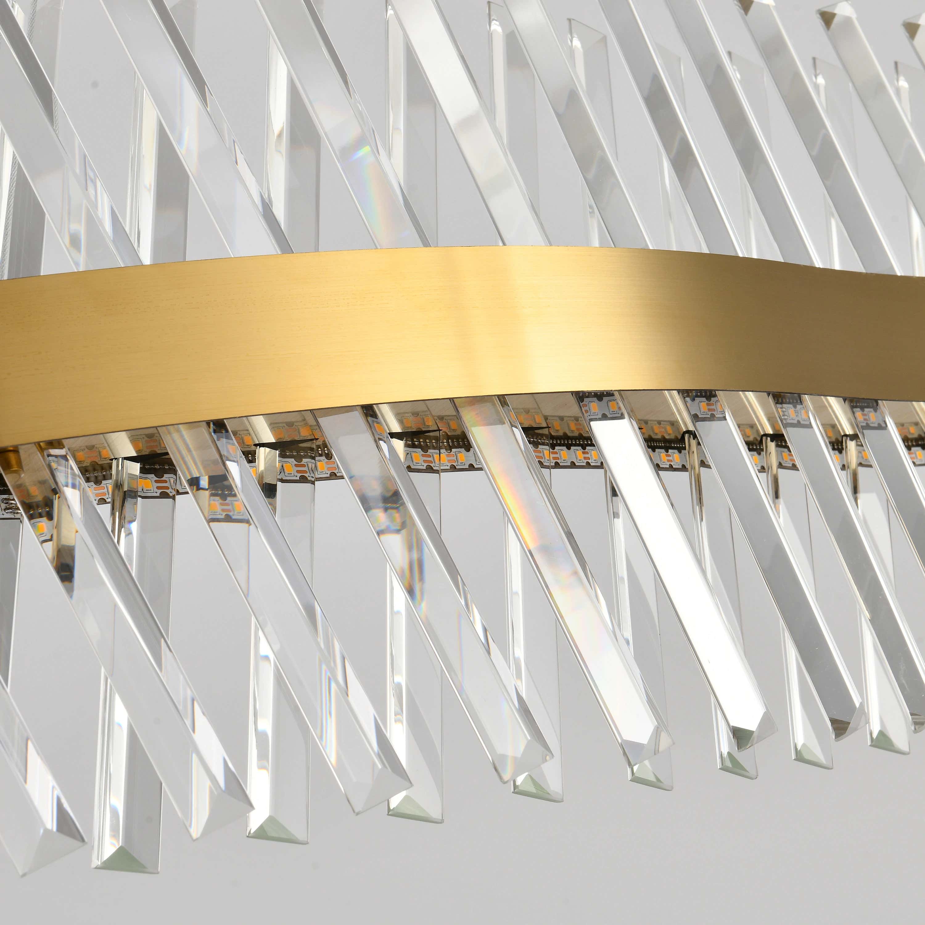 Vetro Prism Crystal Rectangular Chandelier 120cm L