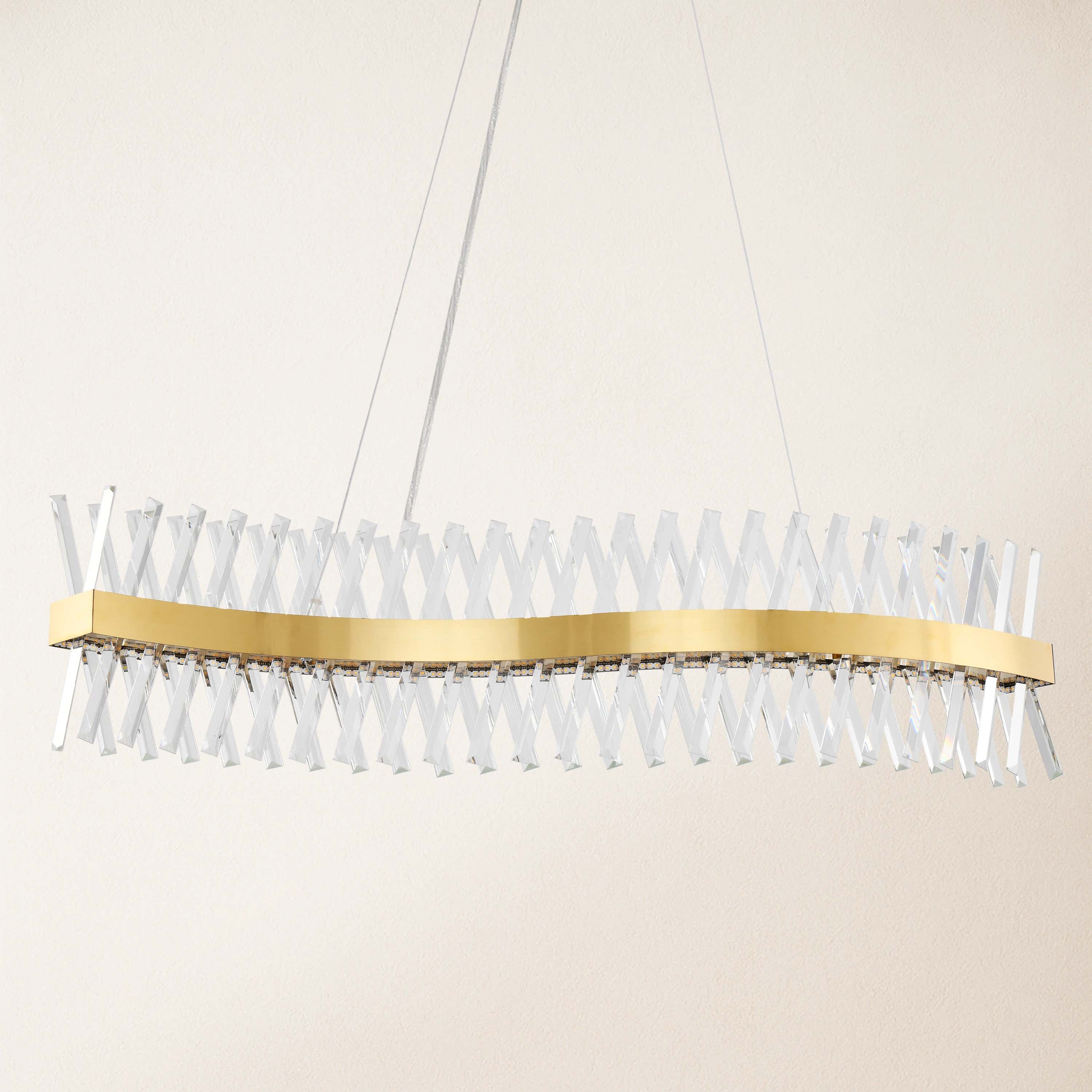 Vetro Prism Crystal Rectangular Chandelier 120cm L
