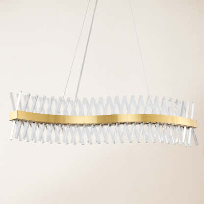 Vetro Prism Crystal Rectangular Chandelier 120cm L