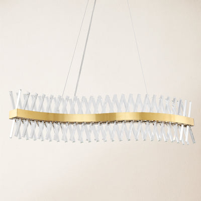 Vetro Prism Crystal Rectangular Chandelier 120cm L