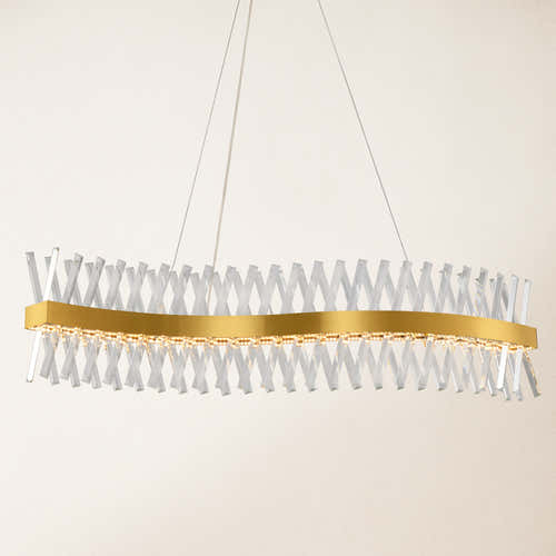 Vetro Prism Crystal Rectangular Chandelier 120cm L