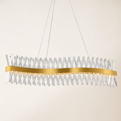 Vetro Prism Crystal Rectangular Chandelier 120cm L