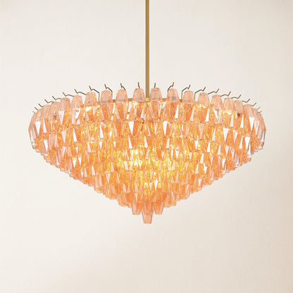 Celestial Drop Glass Crystal Glass Chandelier 122cm D