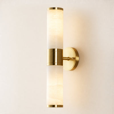 Aventra Alabaster Cylindrical Wall Sconce