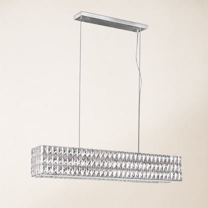 Mia Rectangular Crystal Chandelier 122 cm W