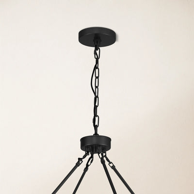 Cylora Glass Tube 2-Tier Round Chandelier 48"D