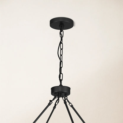 Cylora Glass Tube 2-Tier Round Chandelier 122cm