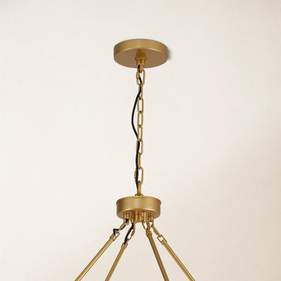 Cylora Glass Tube 2-Tier Round Chandelier 48"D